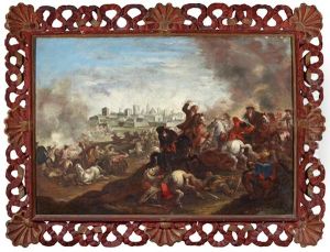 Pair Of Battle Scenes by Ilario Spolverini