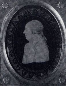 A Gentleman His Hair En Queue Wearing A High Collared Coat, Waistcoat And Frilled Cravat