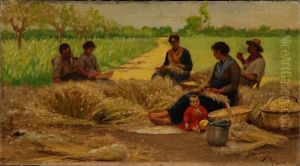Studio Dal Vero (lo Scartocciamento Della Melica) by Eugenio Spreafico