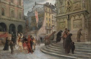 Alba Di Quaresima (portici Settentrionali In Costruzione) by Luigi Spreafico