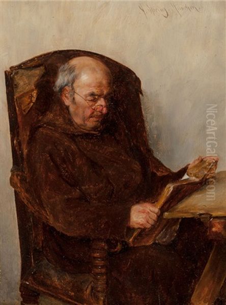 Monk Reading - view 1