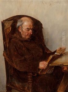 Monk Reading by Alfons Spring