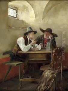 Interieur Mit Zwei Bauern Im Gesprach Interieur Mit Zwei Bauern Im Gesprach