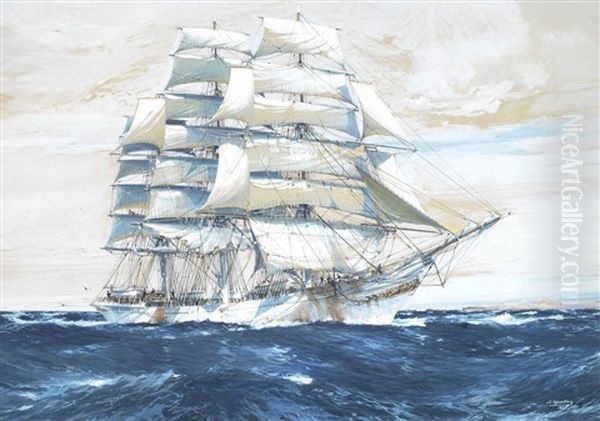 The Full-rigged Passenger Ship Thomas Stephens - view 1