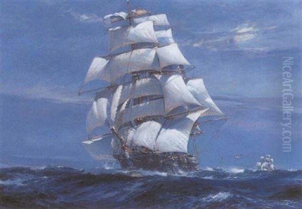 "ariel" And "taeping", Tea Race, 1866. "ariel" Leading - view 1