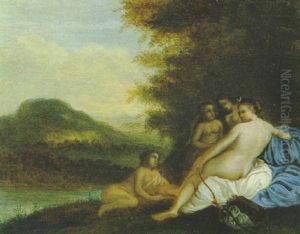 Diana Mit Ihren Nymphen An Einem Flusufer Ruhend Diana Mit Ihren Nymphen An Einem Flusufer Ruhend