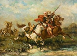 Arabische Reiter by Heinrich Maria Staackmann