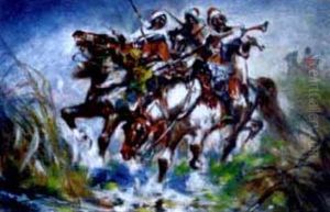 Arabische Reiter In Der Steppe Arabische Reiter In Der Steppe