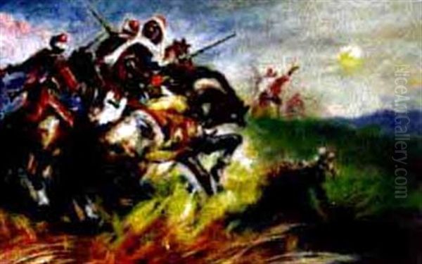 Arabische Reiter In Der Steppe - view 1