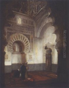 Priere A L'interieur D'une Mosquee by Heinrich Maria Staackmann