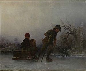 Barn Pa Skridsko by Carl Theodor Staaf