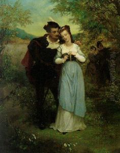 Faust And Marguerite by Pierre Gustave Eugene (Gustave) Staal