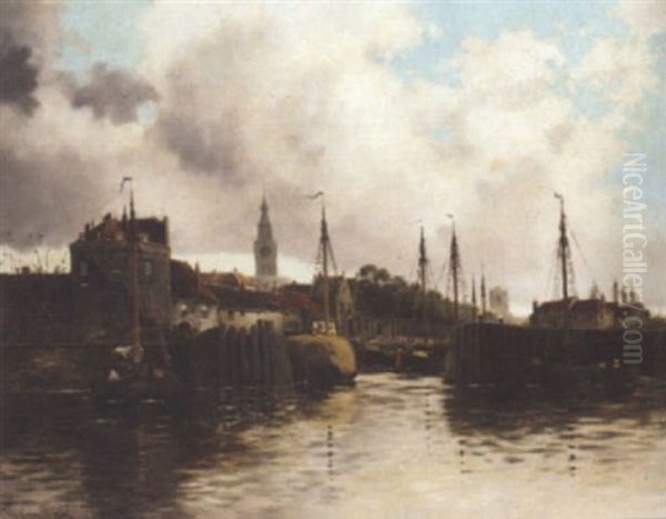 Hay Barges In Harbour - view 1