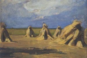 Kornhocken In Der Sonne by Gertrud Staats