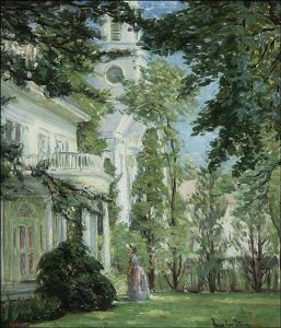 Woman In Southern Garden Landscape