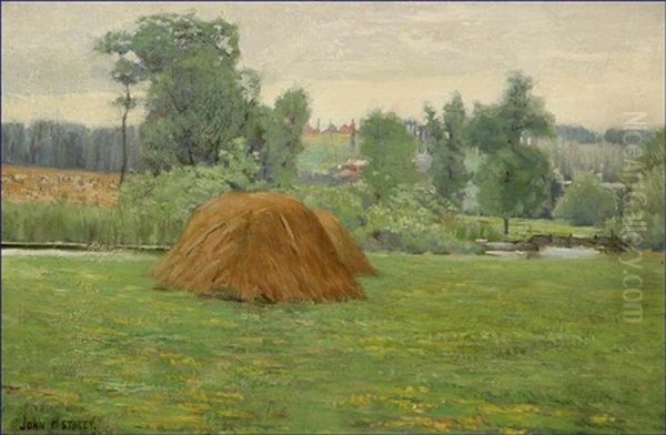 Haystacks In A River Landscape - view 1