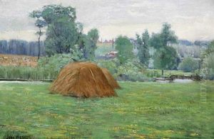 Haystack In Landscape by John Franklin Stacey