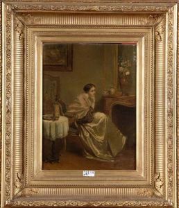 Femme Pensive Dans Un Interieur