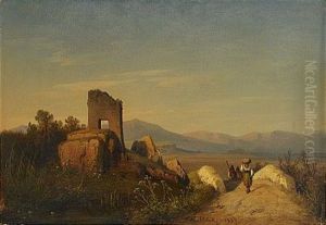 Sydlandskt Landskap Med Ruin