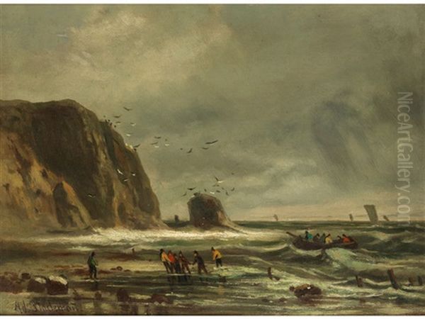 Kustenlandschaft Mit Anlandenden Fischern - view 1