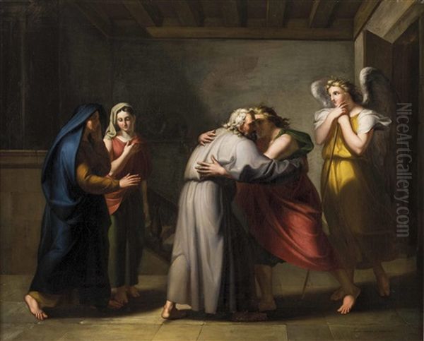 Abschied Des Tobias Von Seinem Erblindeten Vater Mit Dem Engel Raphael - view 1