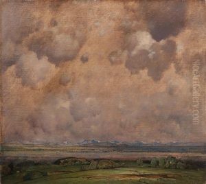 Approaching Storm In The Foothills Of The Alps by Toni von Stadler