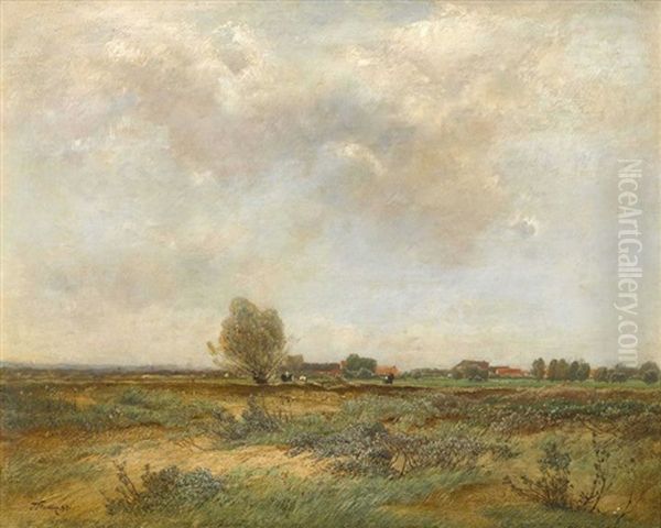 Landschaft Mit Ausblick Auf Ein Dorf - view 1