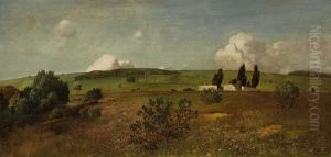 Sommerliche Hugellandschaft by Toni von Stadler
