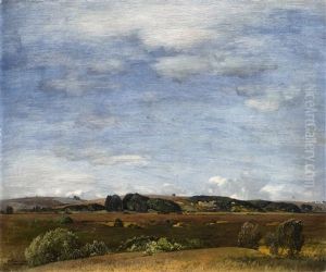 A Summer Landscape In South Germany by Toni von Stadler
