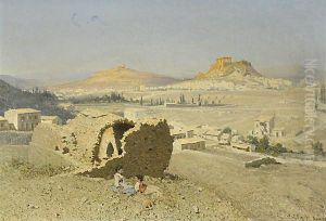 Bambini Giocano Ai Piedi Dell'acropoli