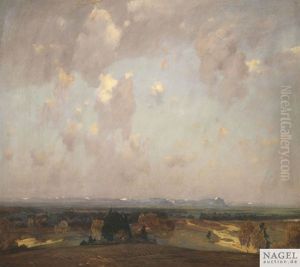 Weite Vorgebirgslandschaft Mit Bewolktem Himmel