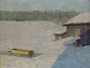 Vinterlanskap by Torleiv Jorgensen Stadskleiv
