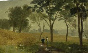 Zwei Figuren In Einer Weiten Landschaft