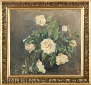 Still Life With White Roses by Hedvig Brandt