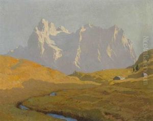 Blick Auf Das Karwendelgebirge by Albert Stagura