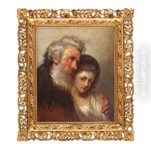 The Grandfather And The Niece by Constantin Daniel Stahi