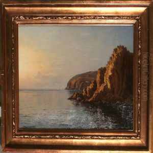 Danish Coastal Scenefrom Bornholm Island At Sunset