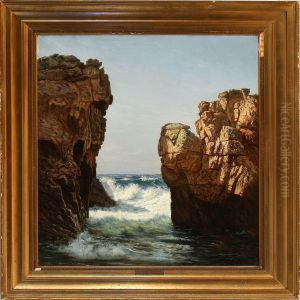 Coastal Scene Frombornholm Island, Denmark by I.H. Brandt