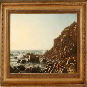 Coastal Scene Frombornholm Island, Denmark by I.H. Brandt