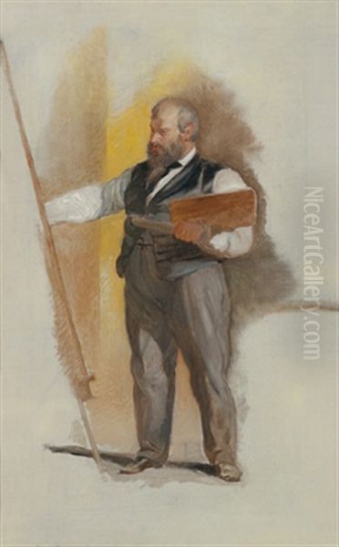 Carl Rahl In Seinem Venezianischen Studio - view 1