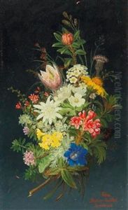 Bouquet Of Alpine Flowers by Anna Stainer-Knittel