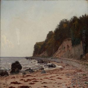 Strandparti Ved Pomlenakke (falster) by Johannes Herman Brandt