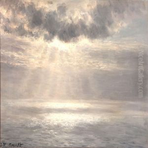 Sun Beams Over The Sea by Johannes Herman Brandt