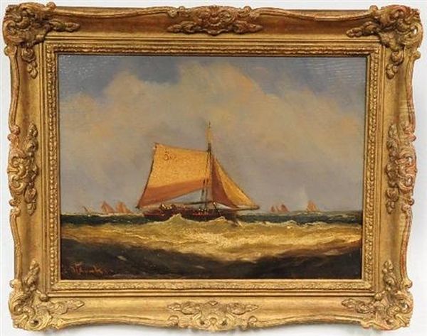 Seascape With Sailboats - view 1