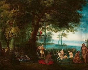 Wooded Landscape With Diana And Actaeon