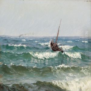 Seascape With A Sailing Leaving The Coast