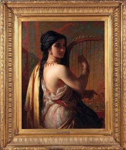 Jeune Orientale Jouant Du Luth by Joseph Stallaert