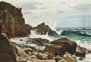 A View From Helligdomsklipperne On Bornholm Island, Denmark by Johannes Herman Brandt