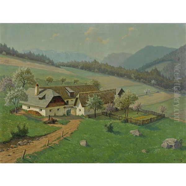Feldlandschaft Mit Gutshof - view 1