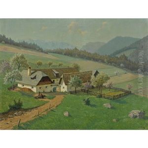 Feldlandschaft Mit Gutshof by Hans Stalzer